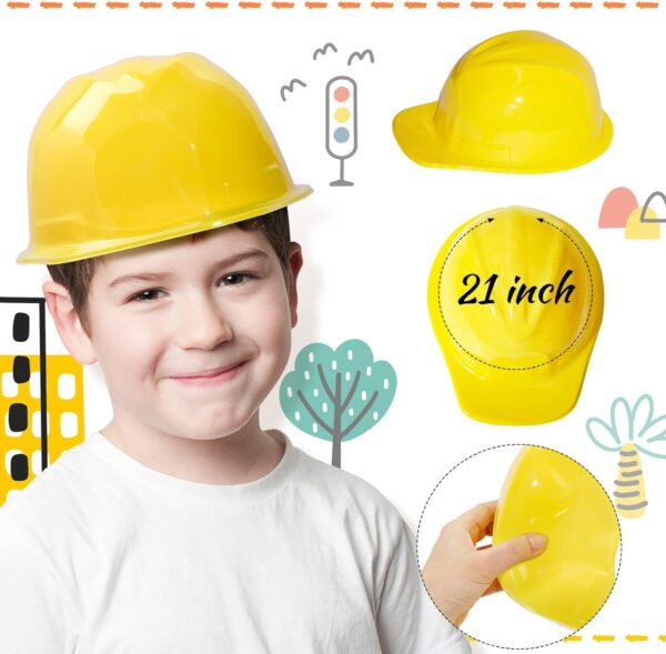 24 Pieces Construction Worker Costume Construction Role Play Set Including Construction Vest and Hat Construction Birthday Party Costume Supplies for Dressing Construction Party - Image 4