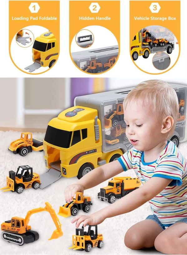 Toys for Boys,13 Pcs Engineering Die-cast Construction Car Toddler Toys for 3 Year Old Boys Vehicles Gifts Kids Toys for Age 3 4 5 6 7 Year Old Boys - Image 4