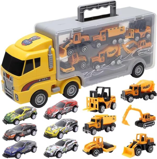 Toys for Boys,13 Pcs Engineering Die-cast Construction Car Toddler Toys for 3 Year Old Boys Vehicles Gifts Kids Toys for Age 3 4 5 6 7 Year Old Boys