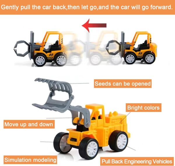 24PCS Mini Construction Vehicles,Play Figure Vehicles,Pull Back Engineering Vehicles,Toy Figure Construction Vehicles,Small Construction Toys for Birthday Party Favors,Gifts - Image 6