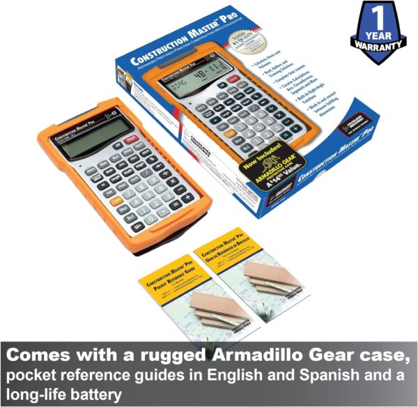 Calculated Industries 4065 Construction Master Pro Advanced Construction Math Feet-inch-Fraction Calculator for Contractors, Estimators, Builders, Framers, Remodelers, Renovators and Carpenters - Image 7