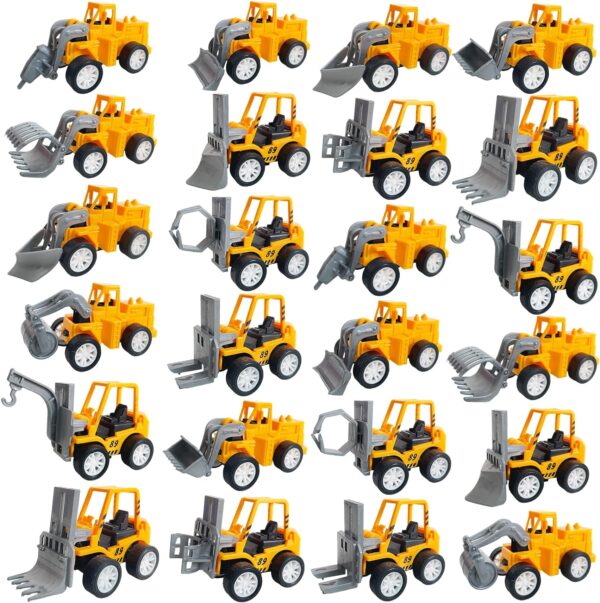 24PCS Mini Construction Vehicles,Play Figure Vehicles,Pull Back Engineering Vehicles,Toy Figure Construction Vehicles,Small Construction Toys for Birthday Party Favors,Gifts